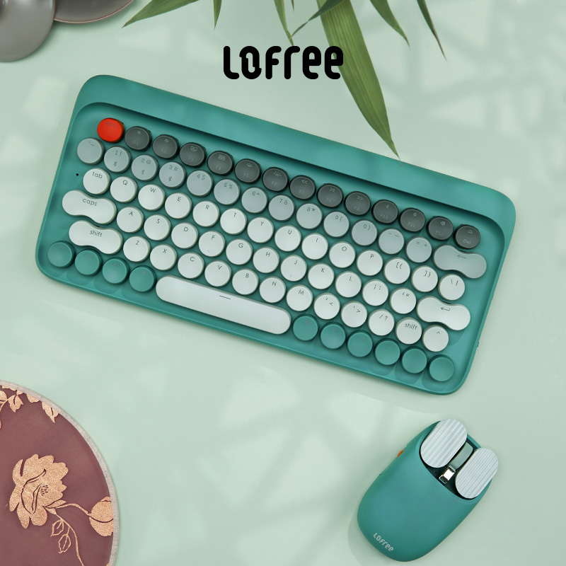 洛斐(LOFREE)圆点蓝牙机械键盘 茶轴键盘 EH112S 江南款 单键盘